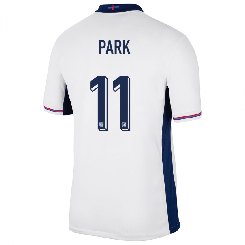 Hombre Camiseta Inglaterra Jess Park #11 Blanco 1ª Equipación 24-26 La Camisa Argentina