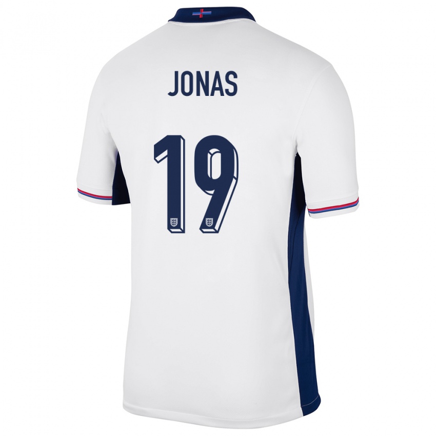 Hombre Camiseta Inglaterra Lee Jonas #19 Blanco 1ª Equipación 24-26 La Camisa Argentina