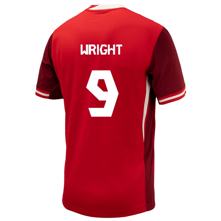 Hombre Camiseta Canadá Lowell Wright #9 Rojo 1ª Equipación 24-26 La Camisa Argentina