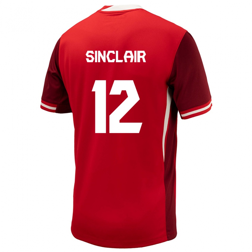 Hombre Camiseta Canadá Christine Sinclair #12 Rojo 1ª Equipación 24-26 La Camisa Argentina