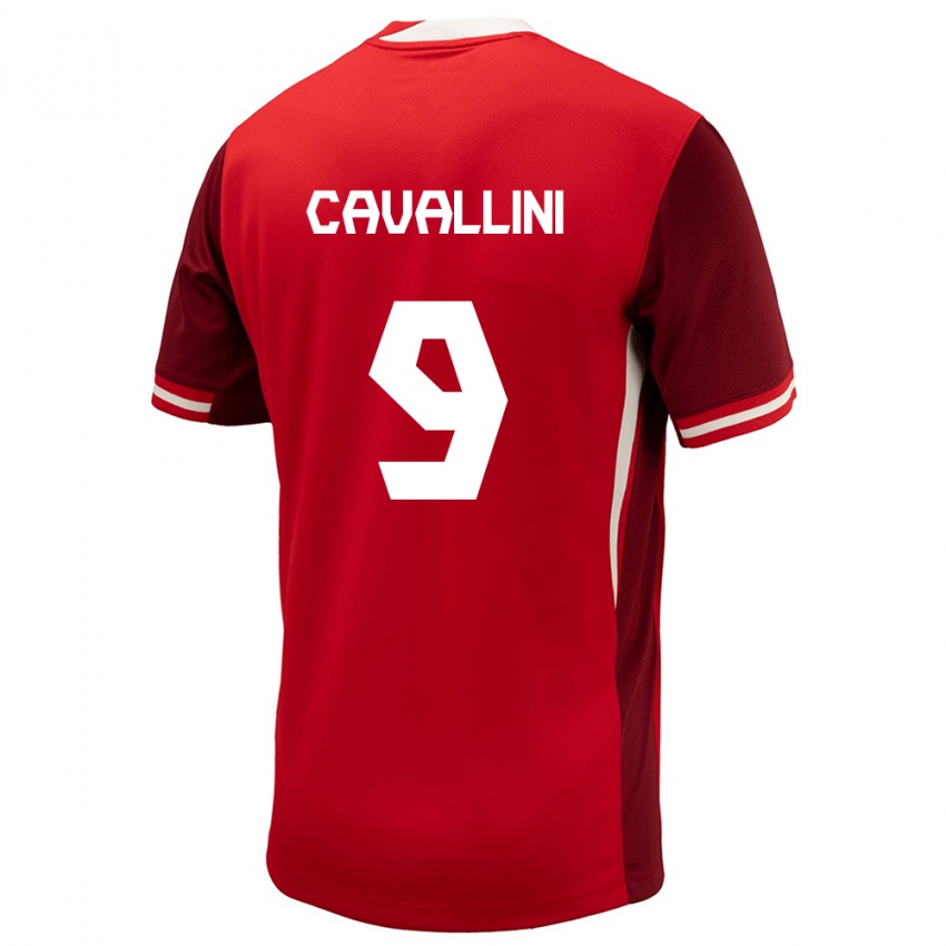 Hombre Camiseta Canadá Lucas Cavallini #9 Rojo 1ª Equipación 24-26 La Camisa Argentina