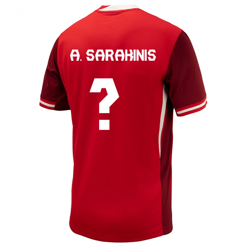 Hombre Camiseta Canadá Alexander Sarakinis #0 Rojo 1ª Equipación 24-26 La Camisa Argentina
