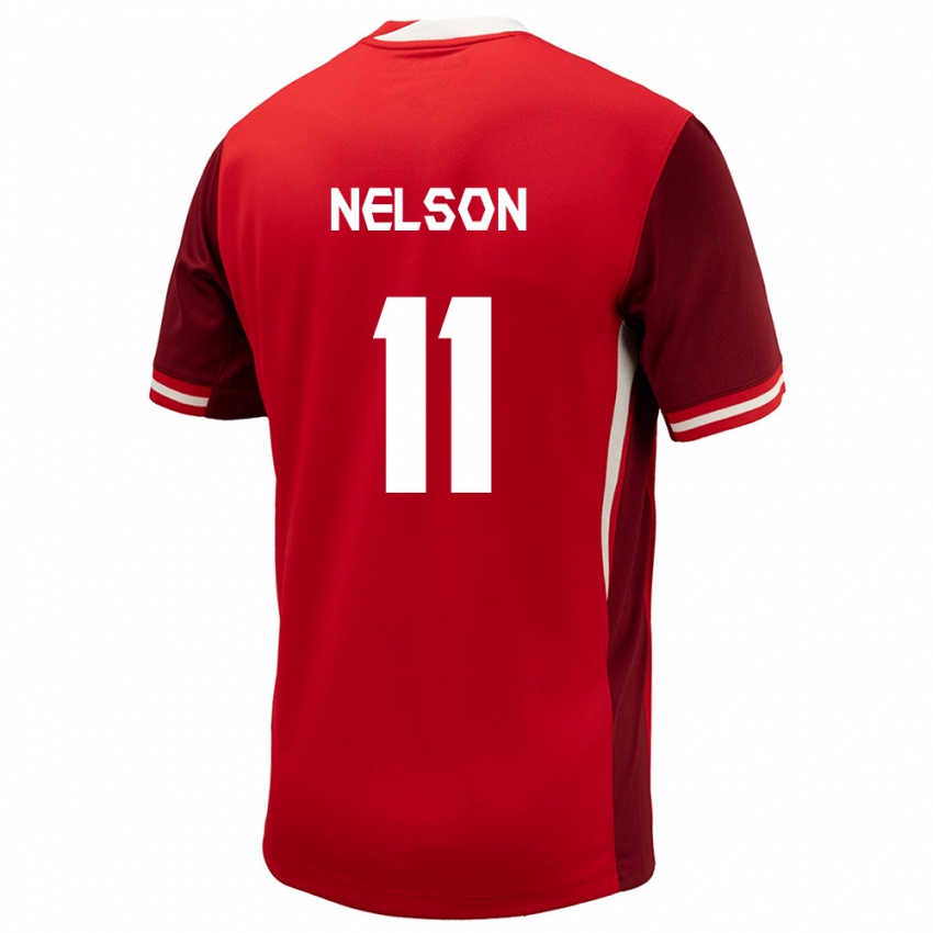 Hombre Camiseta Canadá Jayden Nelson #11 Rojo 1ª Equipación 24-26 La Camisa Argentina