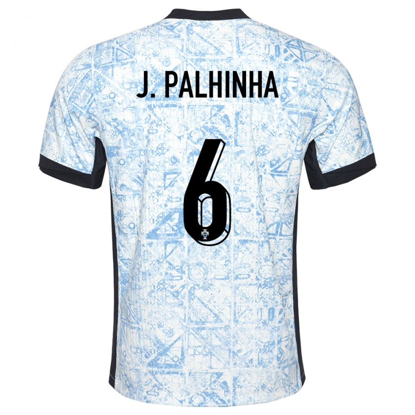 Hombre Camiseta Portugal Joao Palhinha #6 Crema Azul 2ª Equipación 24-26 La Camisa Argentina