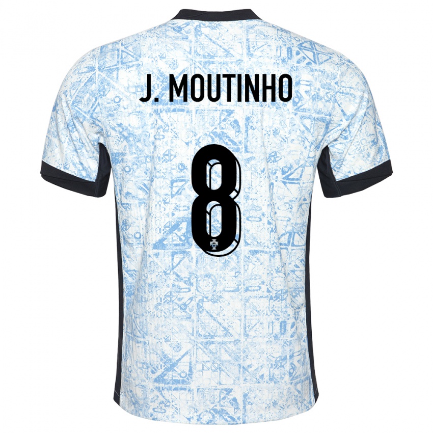 Hombre Camiseta Portugal Joao Moutinho #8 Crema Azul 2ª Equipación 24-26 La Camisa Argentina
