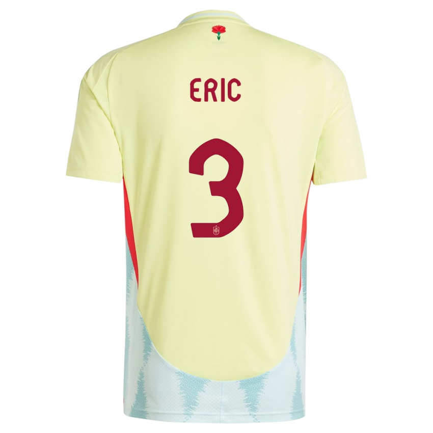 Hombre Camiseta España Eric Garcia #3 Amarillo 2ª Equipación 24-26 La Camisa Argentina