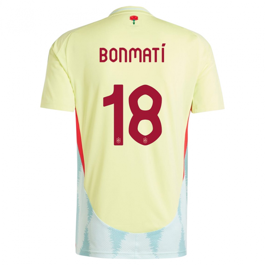 Hombre Camiseta España Aitana Bonmati #18 Amarillo 2ª Equipación 24-26 La Camisa Argentina