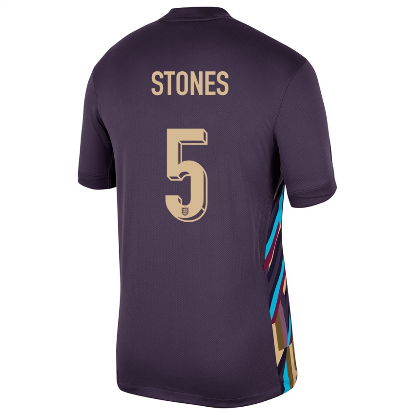 Hombre Camiseta Inglaterra John Stones #5 Pasa Oscura 2ª Equipación 24-26 La Camisa Argentina