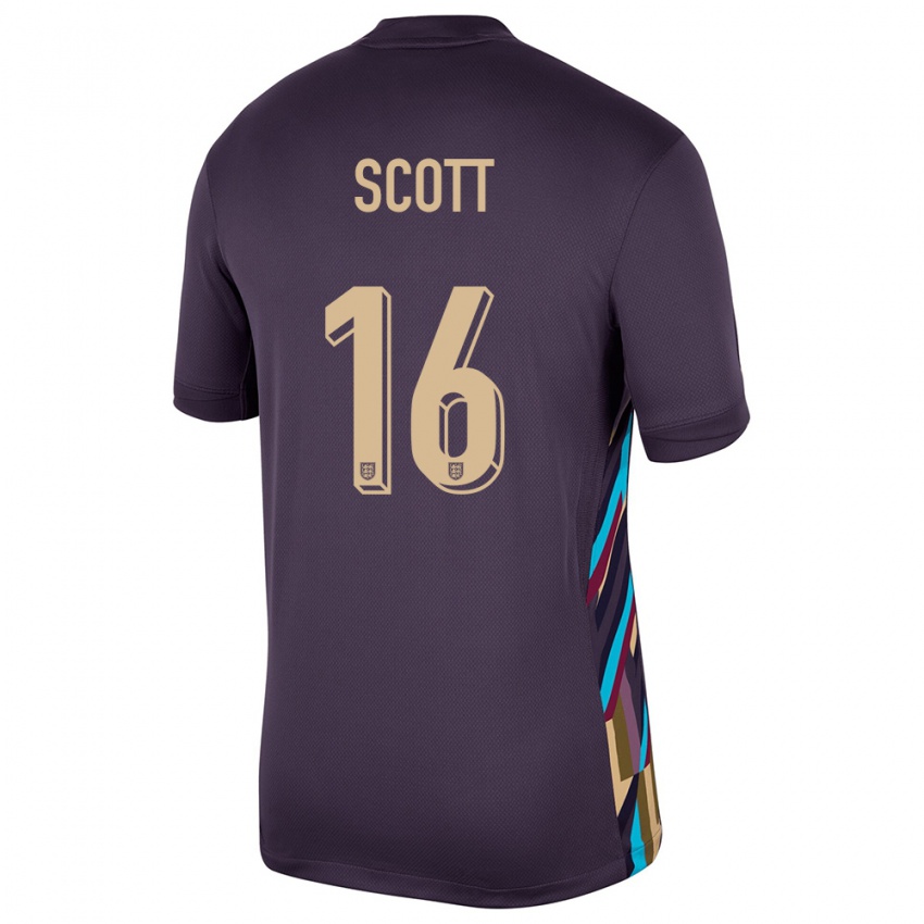 Hombre Camiseta Inglaterra Jill Scott #16 Pasa Oscura 2ª Equipación 24-26 La Camisa Argentina