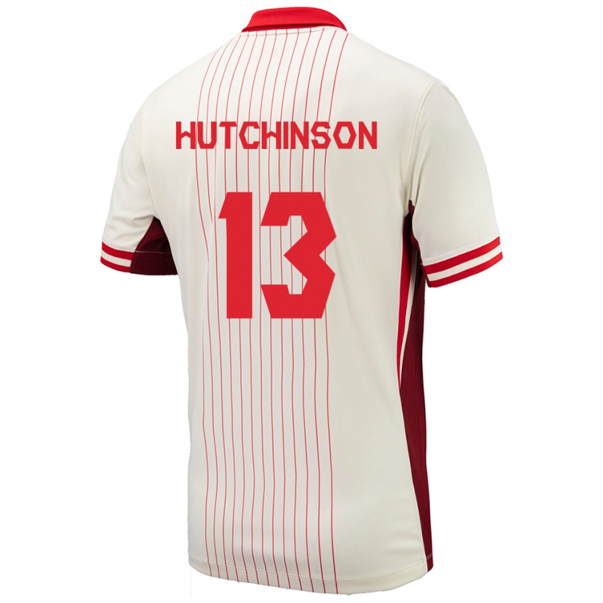 Hombre Camiseta Canadá Atiba Hutchinson #13 Blanco 2ª Equipación 24-26 La Camisa Argentina