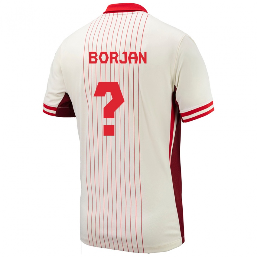 Hombre Camiseta Canadá Nikola Borjan #0 Blanco 2ª Equipación 24-26 La Camisa Argentina