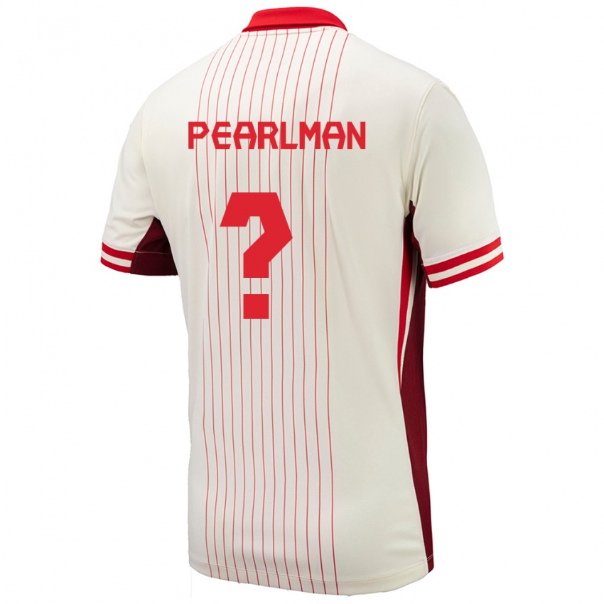 Hombre Camiseta Canadá Adam Pearlman #0 Blanco 2ª Equipación 24-26 La Camisa Argentina
