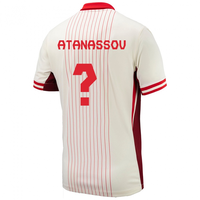 Hombre Camiseta Canadá Georgi Atanassov #0 Blanco 2ª Equipación 24-26 La Camisa Argentina