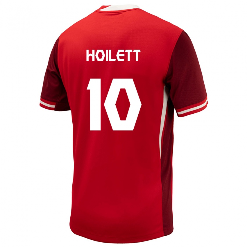 Mujer Camiseta Canadá David Junior Hoilett #10 Rojo 1ª Equipación 24-26 La Camisa Argentina