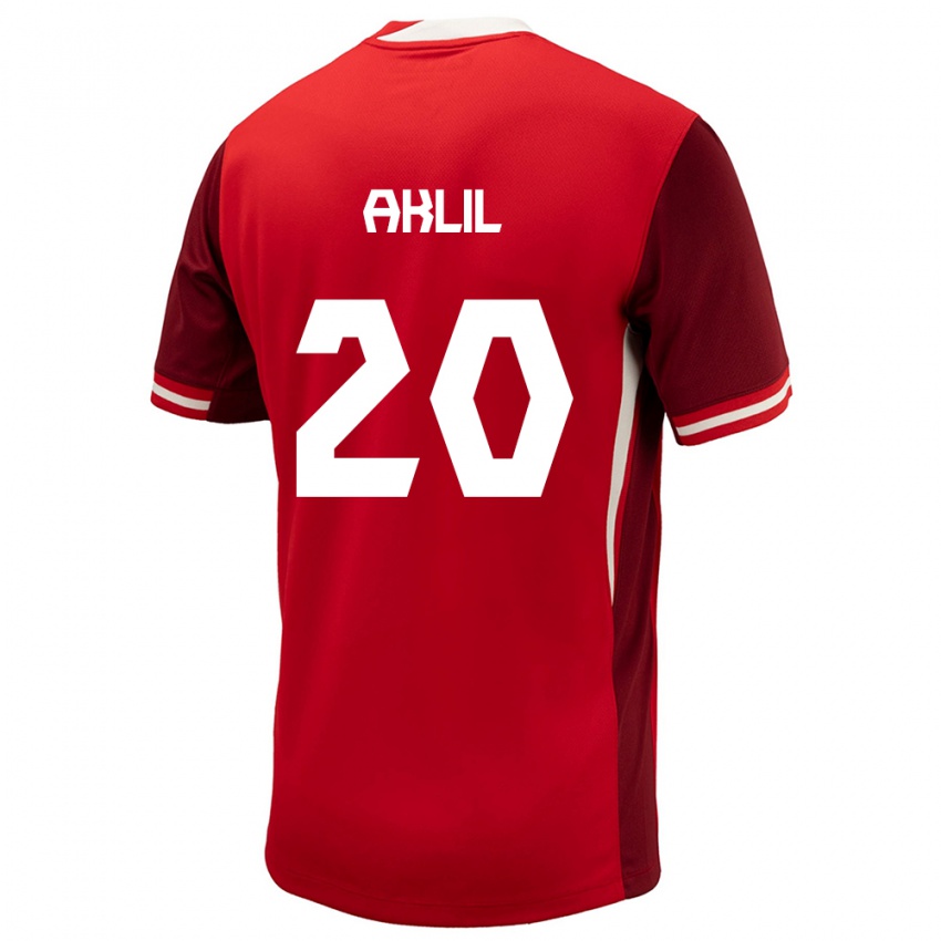 Mujer Camiseta Canadá Lino Aklil #20 Rojo 1ª Equipación 24-26 La Camisa Argentina