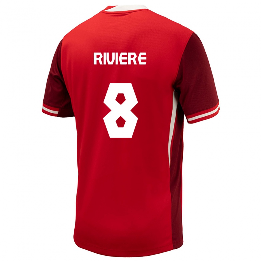 Mujer Camiseta Canadá Jayde Riviere #8 Rojo 1ª Equipación 24-26 La Camisa Argentina