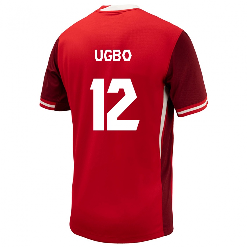 Mujer Camiseta Canadá Ike Ugbo #12 Rojo 1ª Equipación 24-26 La Camisa Argentina
