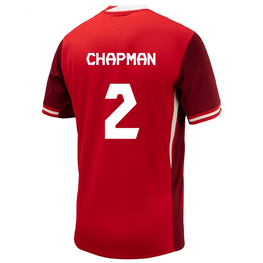 Mujer Camiseta Canadá Allysha Chapman #2 Rojo 1ª Equipación 24-26 La Camisa Argentina