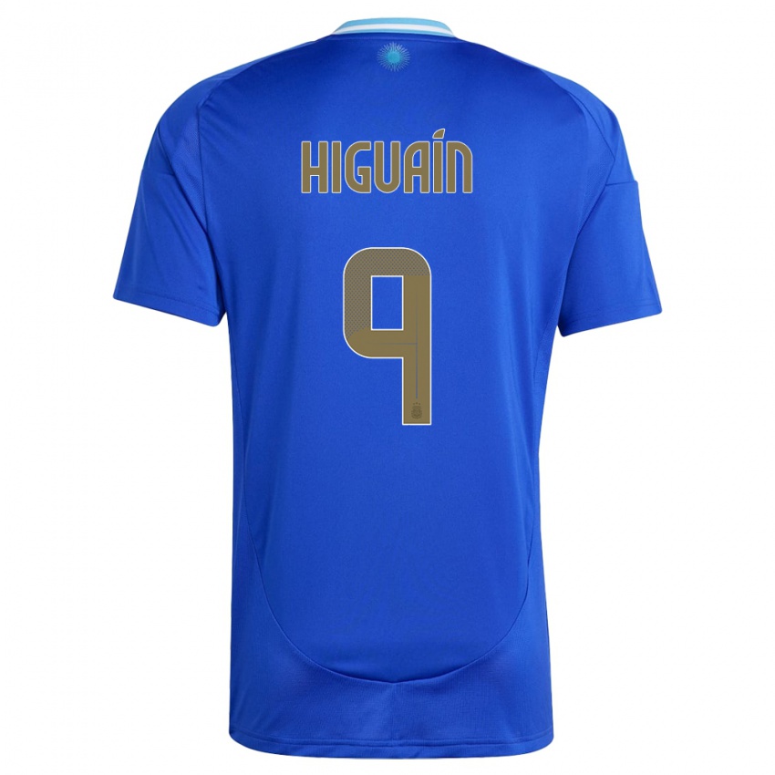 Mujer Camiseta Argentina Gonzalo Higuain #9 Azul 2ª Equipación 24-26 La Camisa Argentina