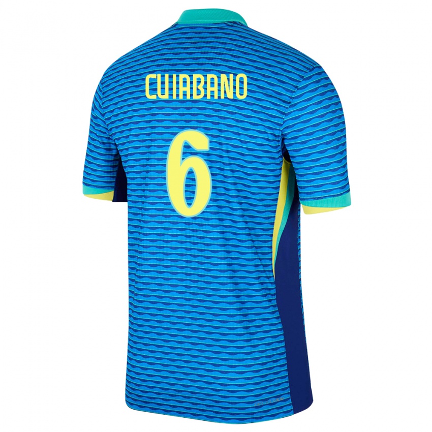 Mujer Camiseta Brasil Cuiabano #6 Azul 2ª Equipación 24-26 La Camisa Argentina