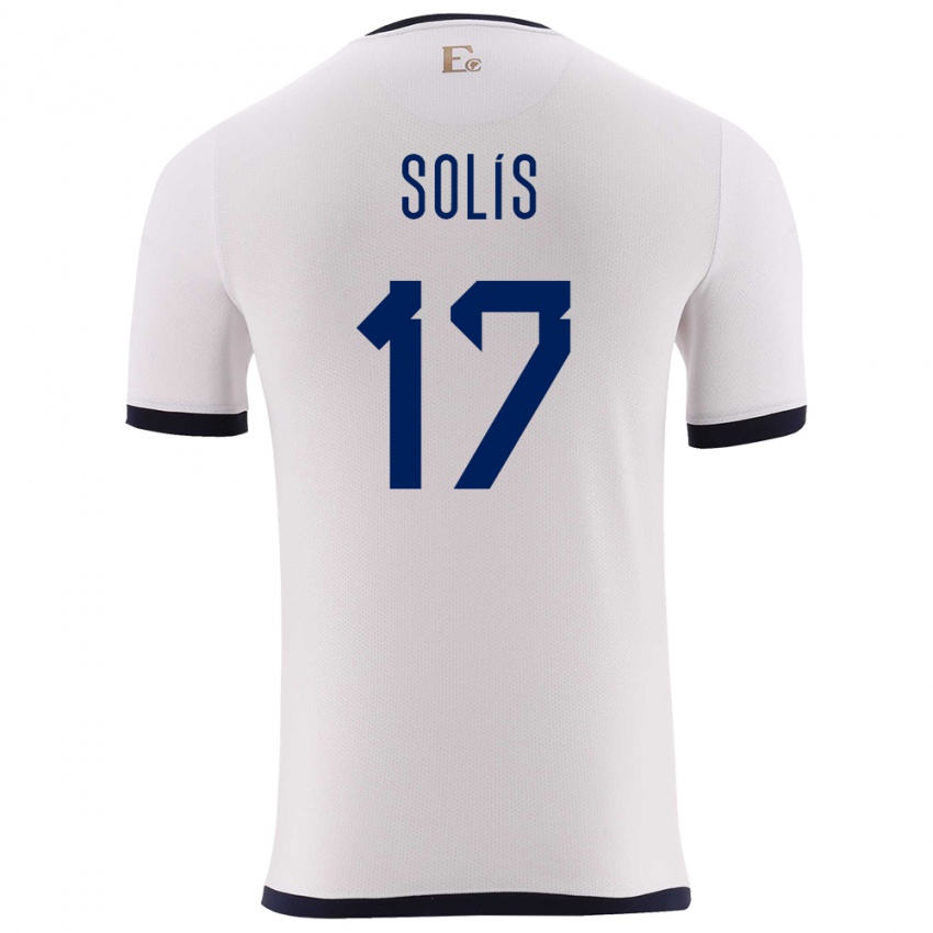 Mujer Camiseta Ecuador Mathias Solis #17 Blanco 2ª Equipación 24-26 La Camisa Argentina