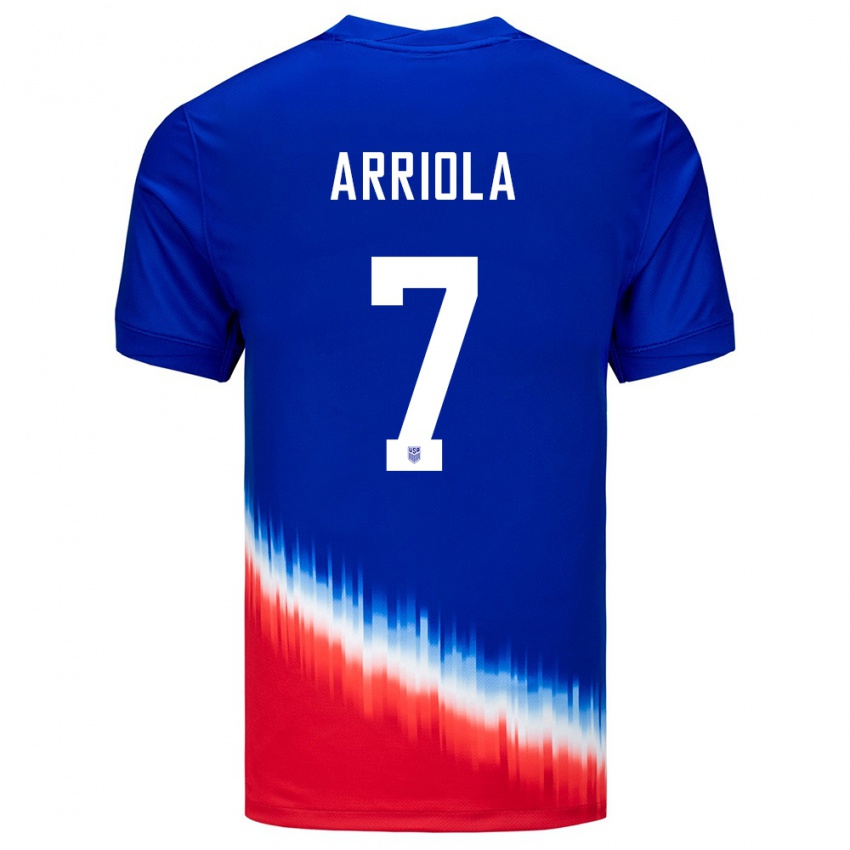 Mujer Camiseta Estados Unidos Paul Arriola #7 Azul 2ª Equipación 24-26 La Camisa Argentina