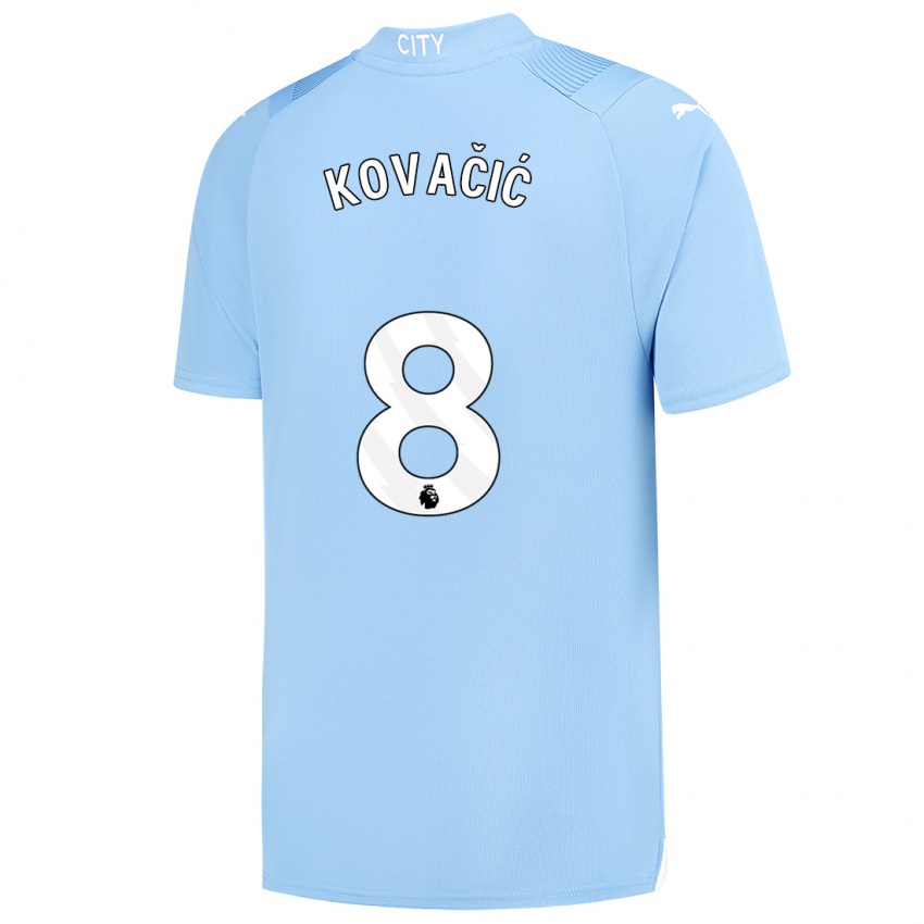 Niño Camiseta Mateo Kovacic #8 Azul Claro 1ª Equipación 2023/24 La Camisa Argentina
