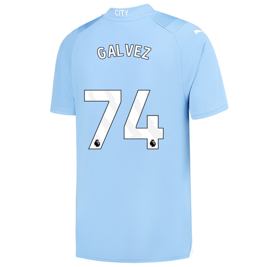 Niño Camiseta Tomas Galvez #74 Azul Claro 1ª Equipación 2023/24 La Camisa Argentina