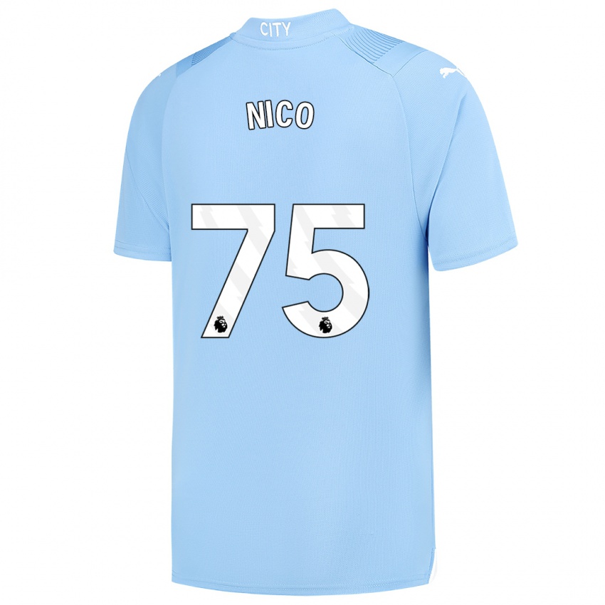 Niño Camiseta Nico O'reilly #75 Azul Claro 1ª Equipación 2023/24 La Camisa Argentina