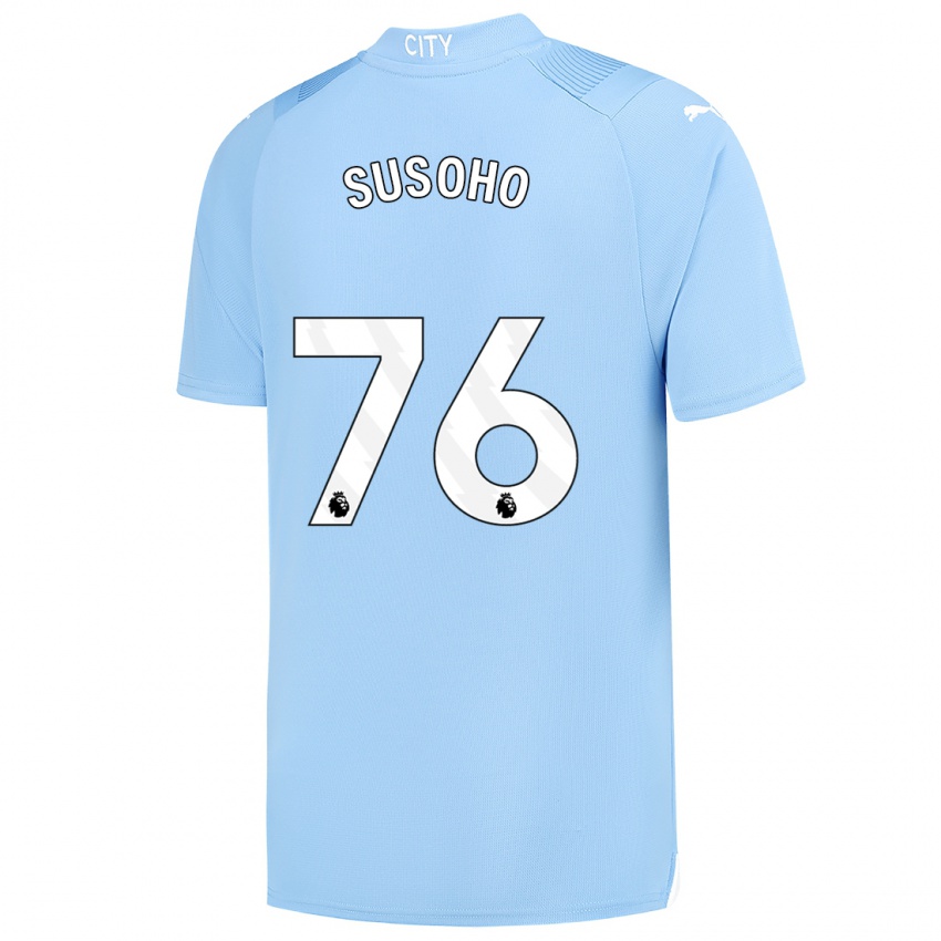 Niño Camiseta Mahamadou Susoho #76 Azul Claro 1ª Equipación 2023/24 La Camisa Argentina