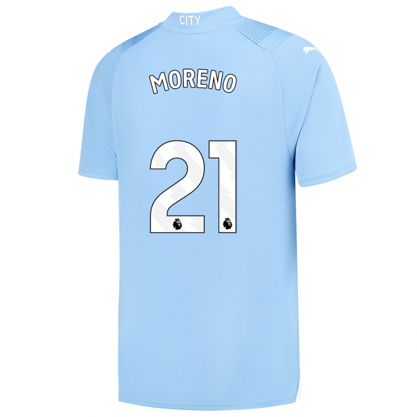 Niño Camiseta Marlos Moreno #21 Azul Claro 1ª Equipación 2023/24 La Camisa Argentina