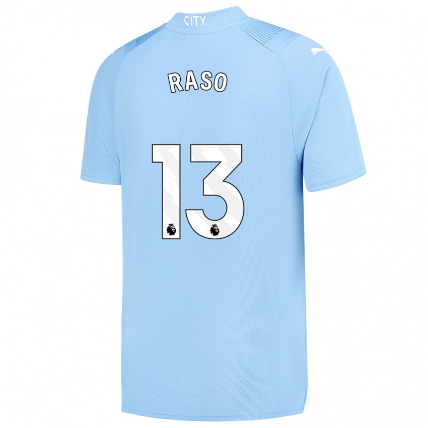 Niño Camiseta Hayley Raso #13 Azul Claro 1ª Equipación 2023/24 La Camisa Argentina
