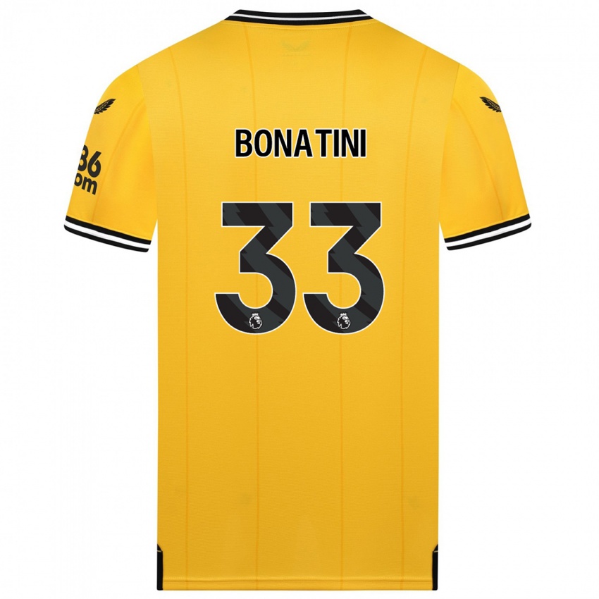 Niño Camiseta Leo Bonatini #33 Amarillo 1ª Equipación 2023/24 La Camisa Argentina