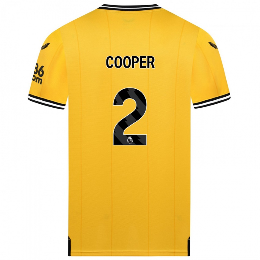 Niño Camiseta Laura Cooper #2 Amarillo 1ª Equipación 2023/24 La Camisa Argentina