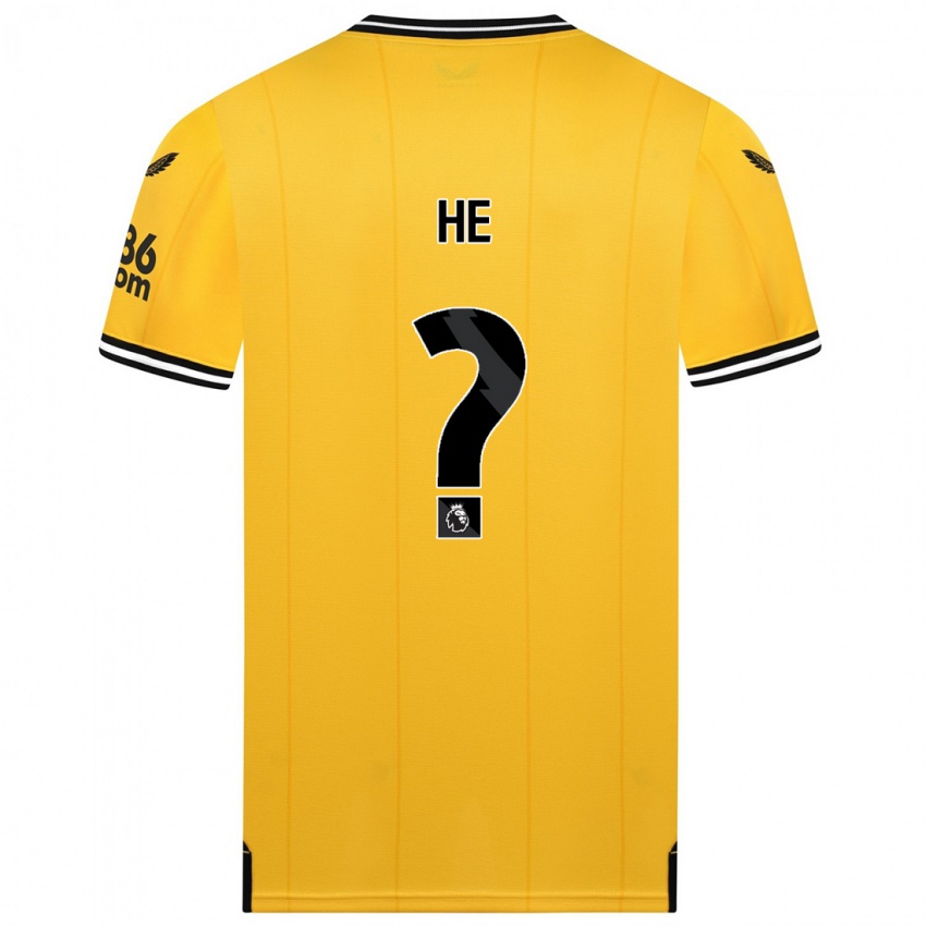 Niño Camiseta Dongda He #0 Amarillo 1ª Equipación 2023/24 La Camisa Argentina