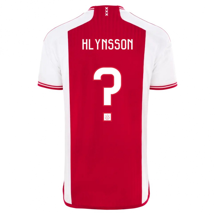 Niño Camiseta Kristian Hlynsson #0 Rojo Blanco 1ª Equipación 2023/24 La Camisa Argentina
