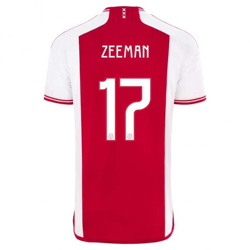 Niño Camiseta Kelly Zeeman #17 Rojo Blanco 1ª Equipación 2023/24 La Camisa Argentina