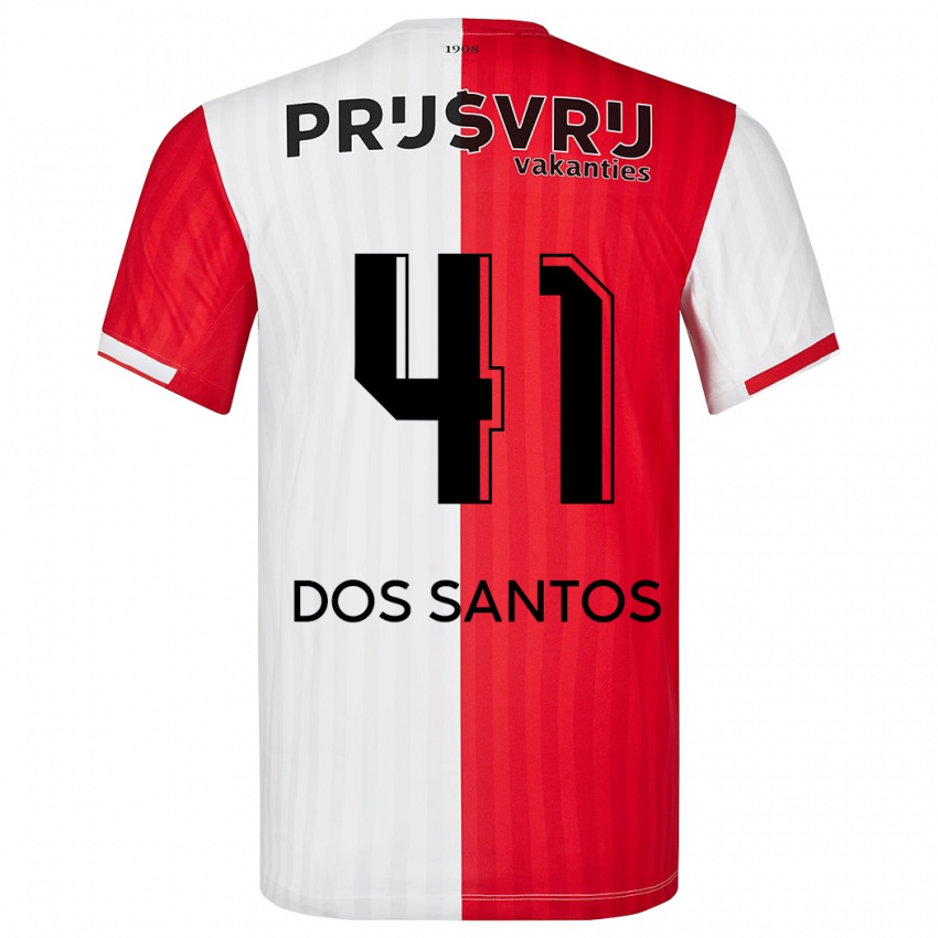 Niño Camiseta Giuliany Ben-David Dos Santos #41 Rojo Blanco 1ª Equipación 2023/24 La Camisa Argentina