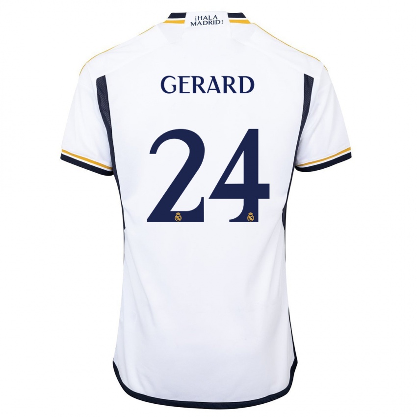Niño Camiseta Meline Gerard #24 Blanco 1ª Equipación 2023/24 La Camisa Argentina
