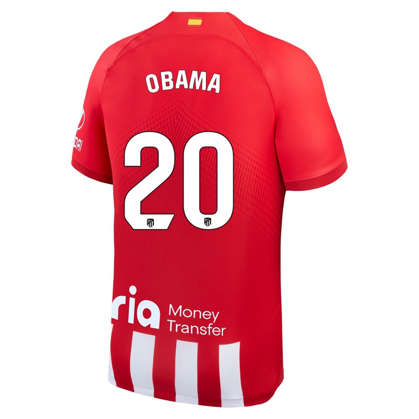 Niño Camiseta Federico Obama #20 Rojo Blanco 1ª Equipación 2023/24 La Camisa Argentina