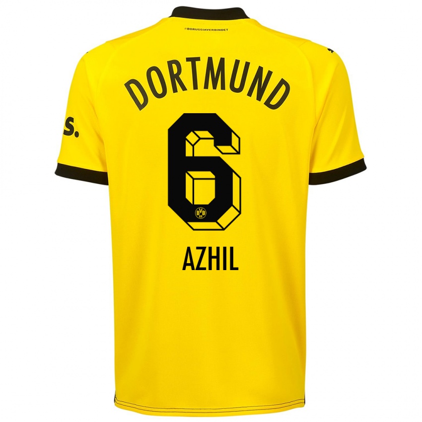 Niño Camiseta Ayman Azhil #6 Amarillo 1ª Equipación 2023/24 La Camisa Argentina