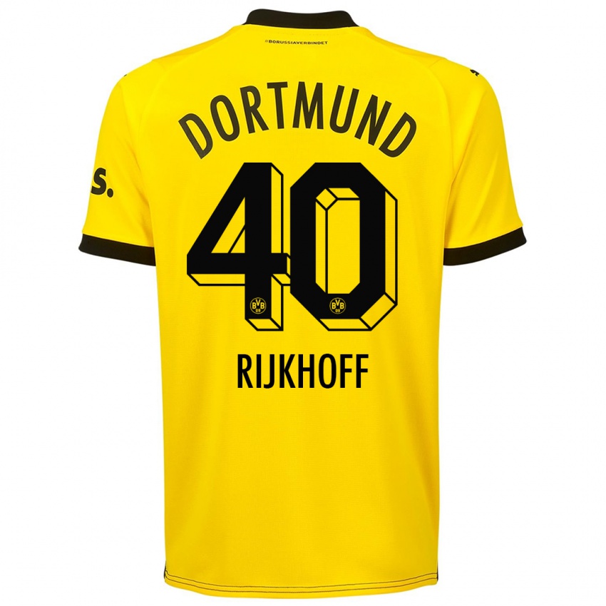 Niño Camiseta Julian Rijkhoff #40 Amarillo 1ª Equipación 2023/24 La Camisa Argentina