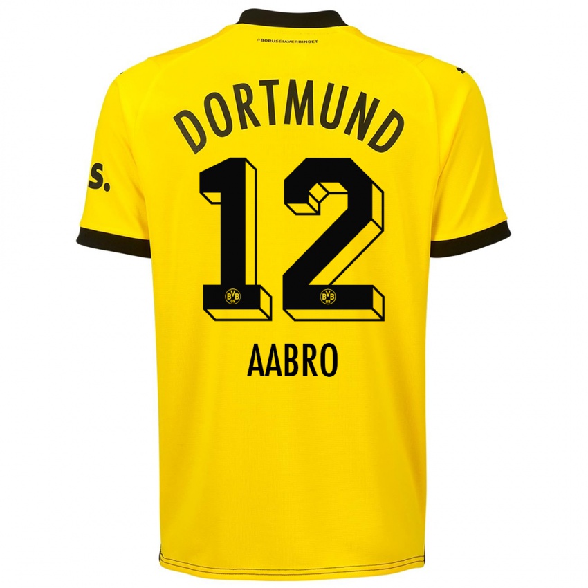 Niño Camiseta Gustav Aabro #12 Amarillo 1ª Equipación 2023/24 La Camisa Argentina