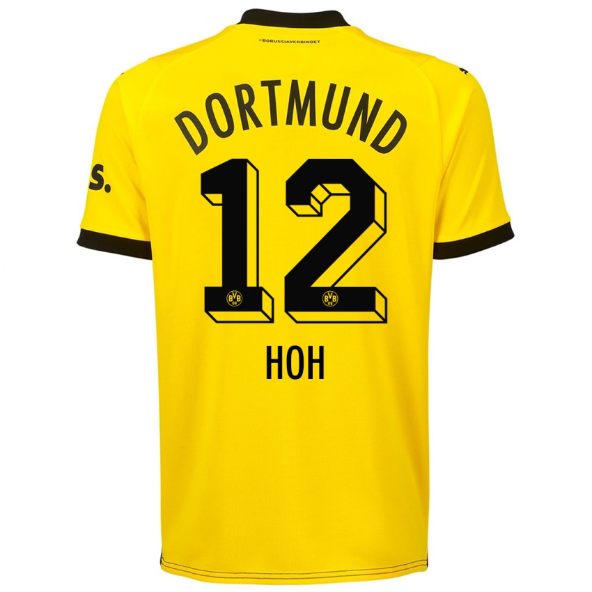 Niño Camiseta Hendrik Hoh #12 Amarillo 1ª Equipación 2023/24 La Camisa Argentina