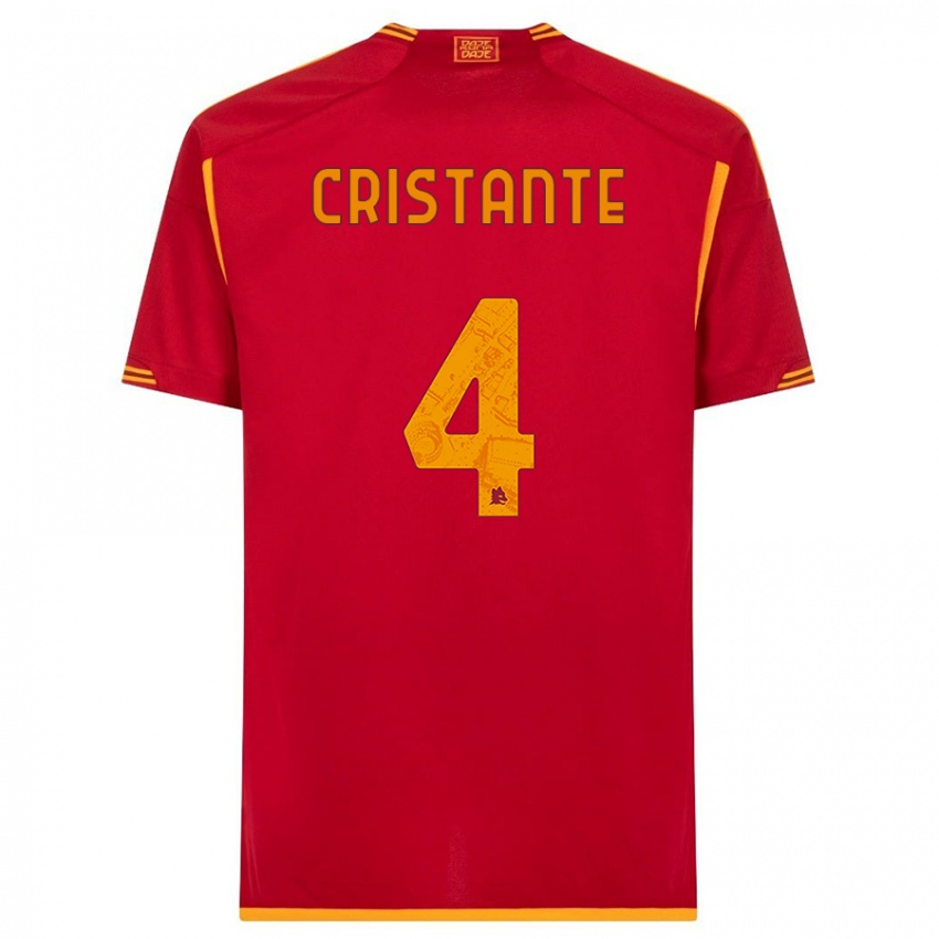 Niño Camiseta Bryan Cristante #4 Rojo 1ª Equipación 2023/24 La Camisa Argentina
