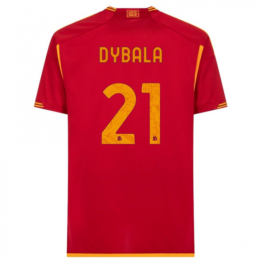 Niño Camiseta Paulo Dybala #21 Rojo 1ª Equipación 2023/24 La Camisa Argentina