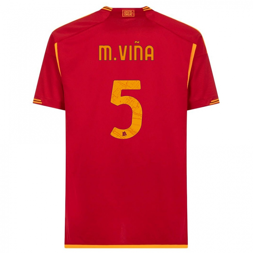 Niño Camiseta Matias Vina #5 Rojo 1ª Equipación 2023/24 La Camisa Argentina