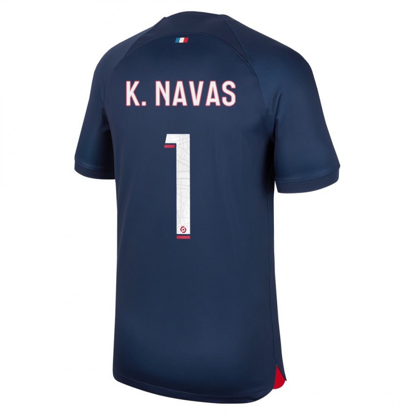 Niño Camiseta Keylor Navas #1 Azul Rojo 1ª Equipación 2023/24 La Camisa Argentina