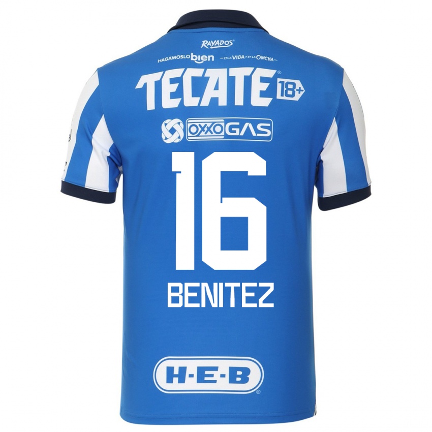Niño Camiseta Xanic Benitez #16 Azul Blanco 1ª Equipación 2023/24 La Camisa Argentina