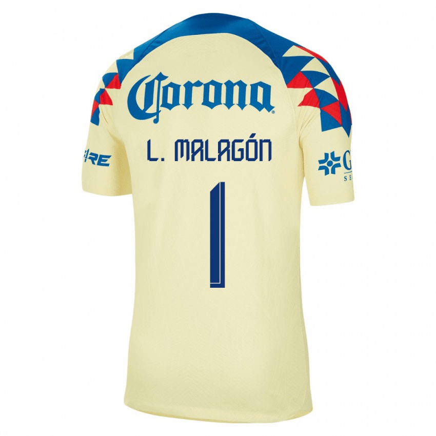 Niño Camiseta Luis Malagón #1 Amarillo 1ª Equipación 2023/24 La Camisa Argentina
